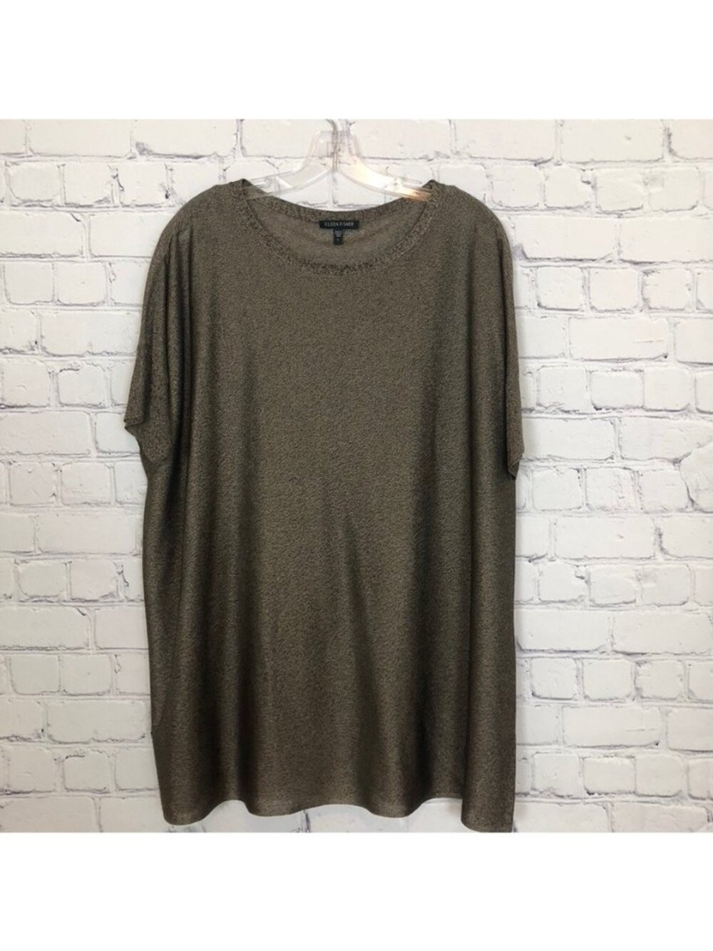 Eileen Fisher Bronze Shimmer Oversized Tunic Size L